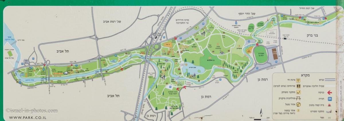 نقشه از رودخانه yarkon