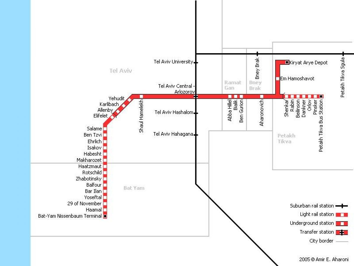 تل آویو مترو نقشه