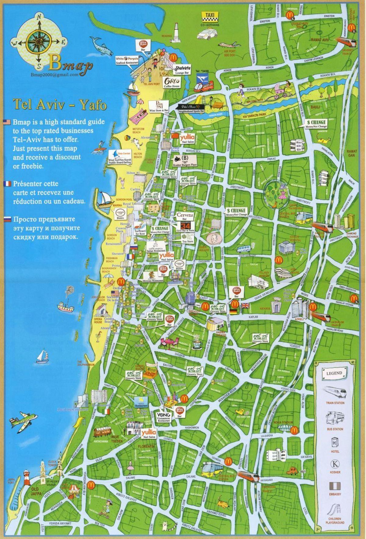 تل آویو جاذبه های نقشه