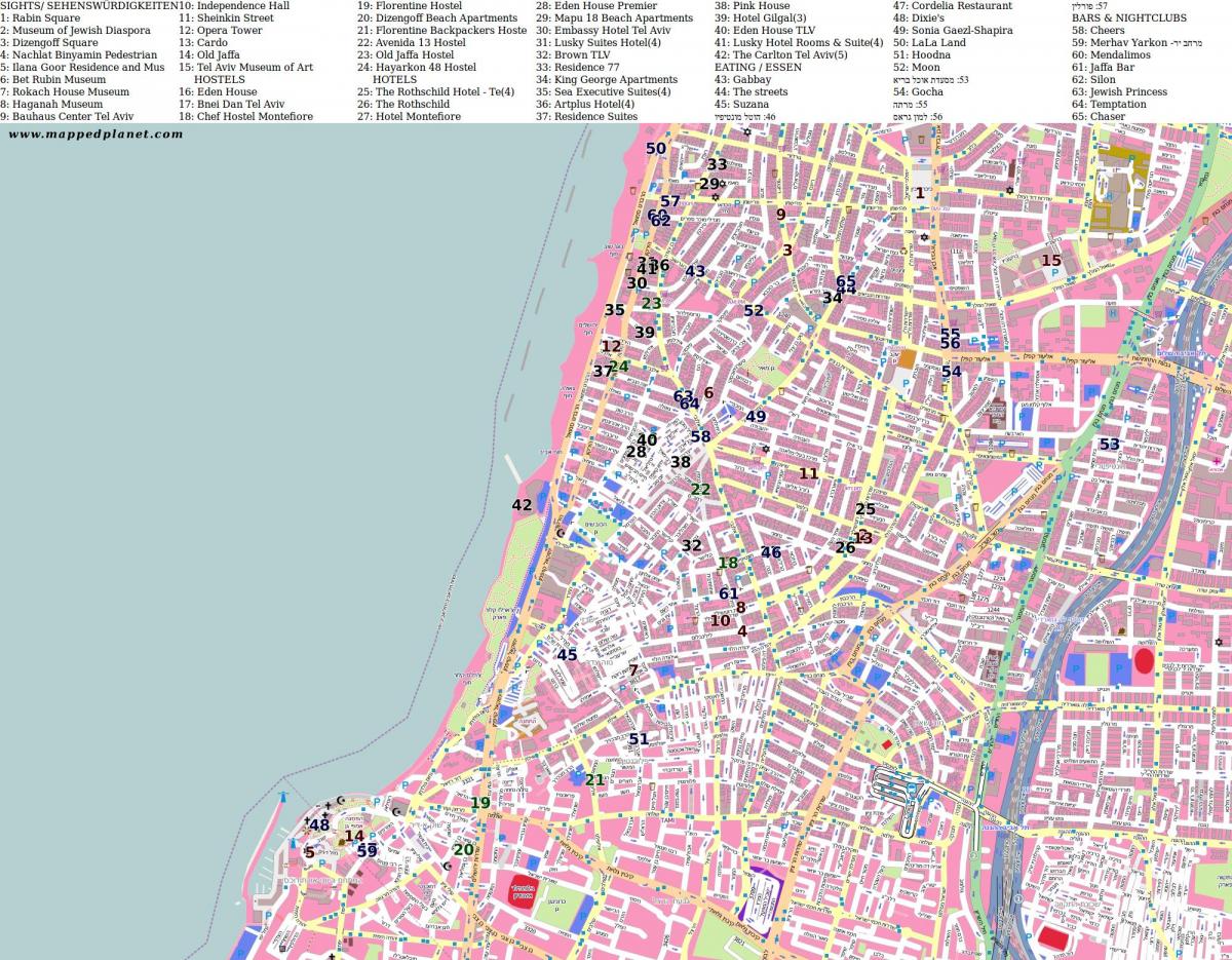نقشه از میدان رابین تل آویو