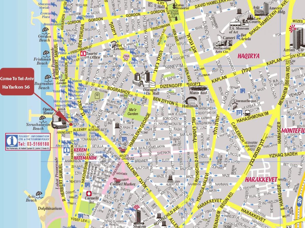 تل آویو نقشه شهر