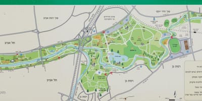 نقشه از رودخانه yarkon